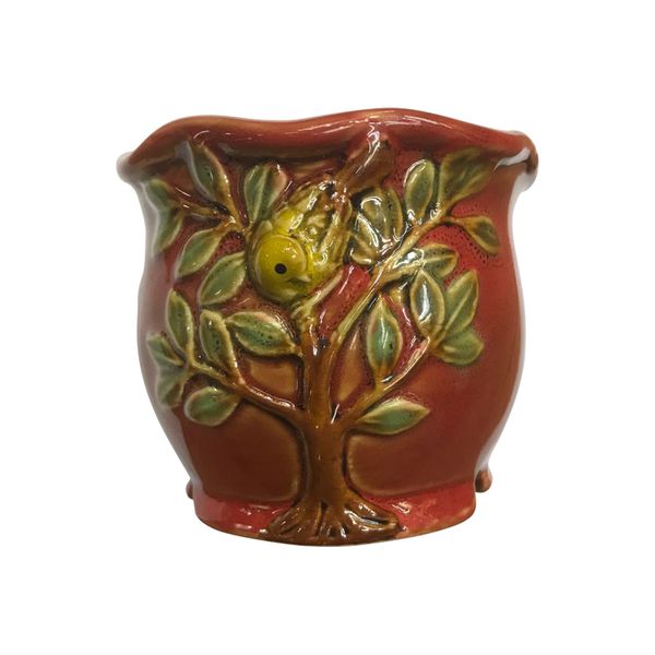 Mini Vaso Árvore Vermelho em Cerâmica 