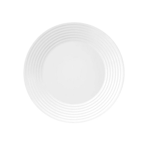 Prato Raso De Vidro Opalino Harena Branco 27cm Luminarc