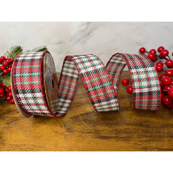Fita De Natal Aramada 3,8cm Xadrez 9,14mts