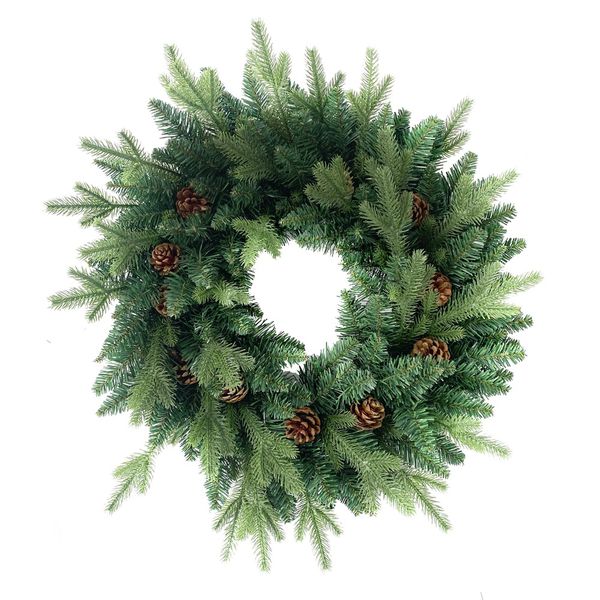 Guirlanda Decorativa Natal Verde com Pinha 150 Tips 60cm