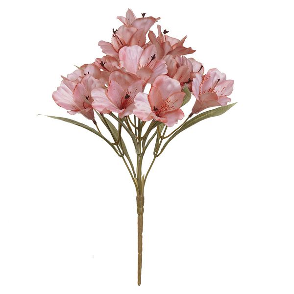 Buque de Flores Astromelia Cetim x15 Rosa Outono 34cm