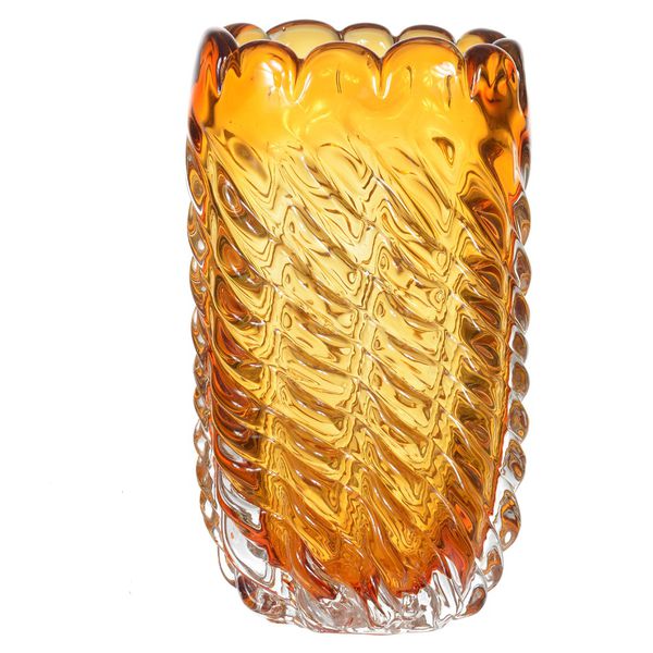 Vaso Decorativo Vidro Tipo Murano Ambar G 19cm