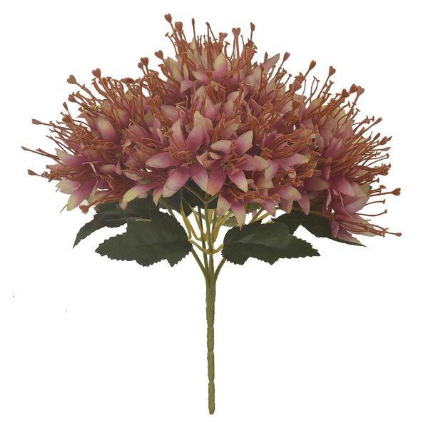 Buquê Artificial Flor Lírio Rosa Outono P/ Arranjo Buque Decorativo