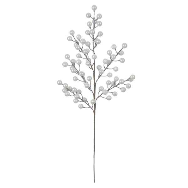 Galho Natalino Perolas Branco Decoração Árvore Guirlanda