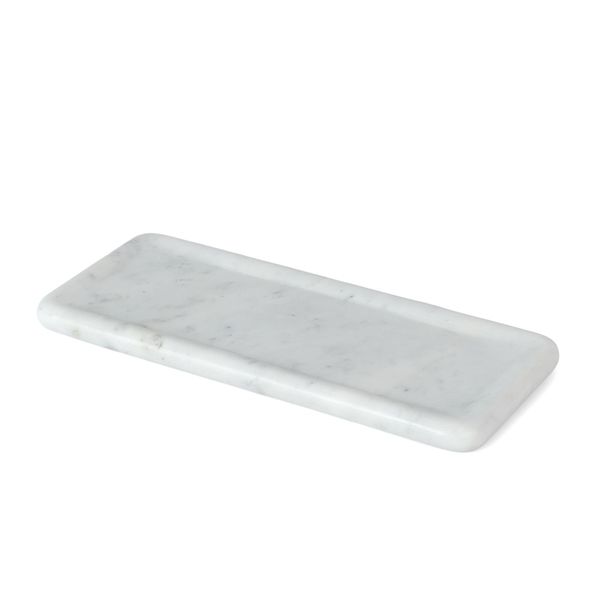 Bandeja Decorativa Lavabo Banheiro 37cm Em Mármore