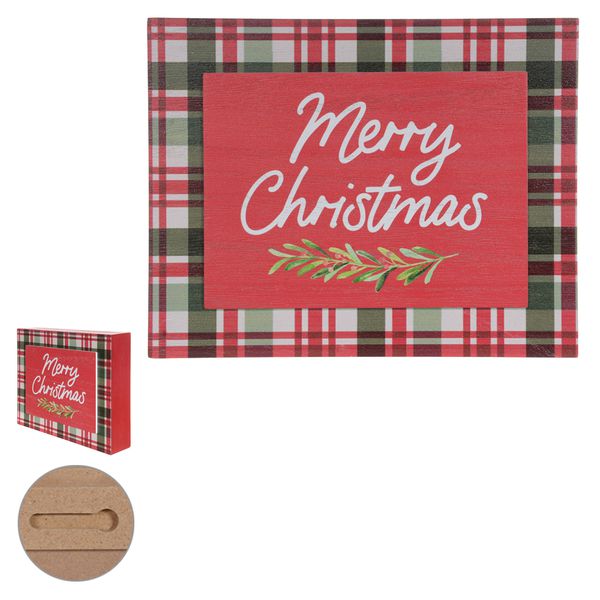 Placa Decorativa Natal Colorido Merry Christmas