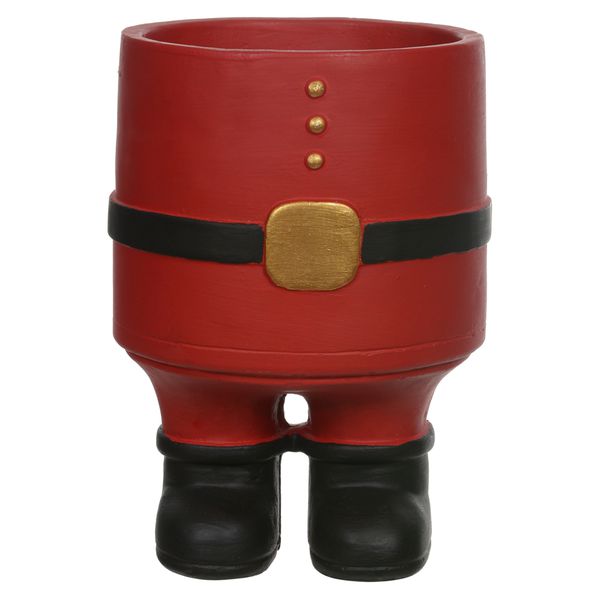 Cachepot Vaso Cimento Decorativo Natal Papai Noel 20,5cm