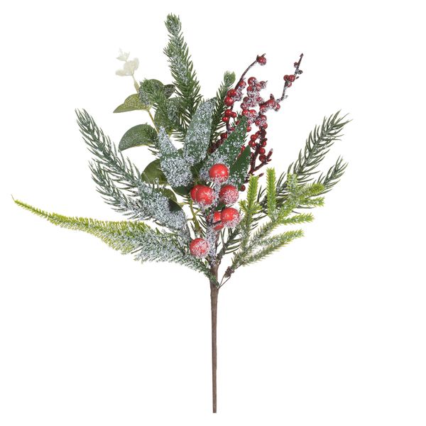 Galho Natalino Pick Berry Frutinhas Vermelho 33cm