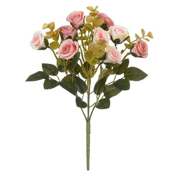 Buquê Rosa Artificial Decoração Enfeite Arranjo Flores Cor Chá Outono