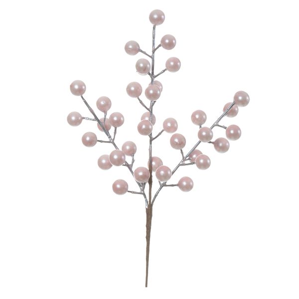 Galho Natalino Berry Rosa Perola Decoração Árvore Guirlanda