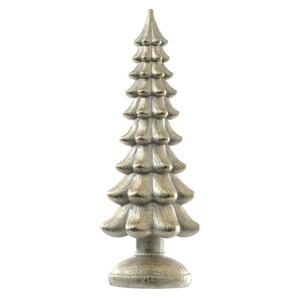 Árvore Natalina Decorativa Resina Dourado 43cm