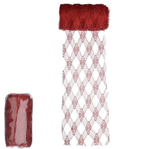 Fita Tela Com Glitter Vermelho 12cmx5m Natal 