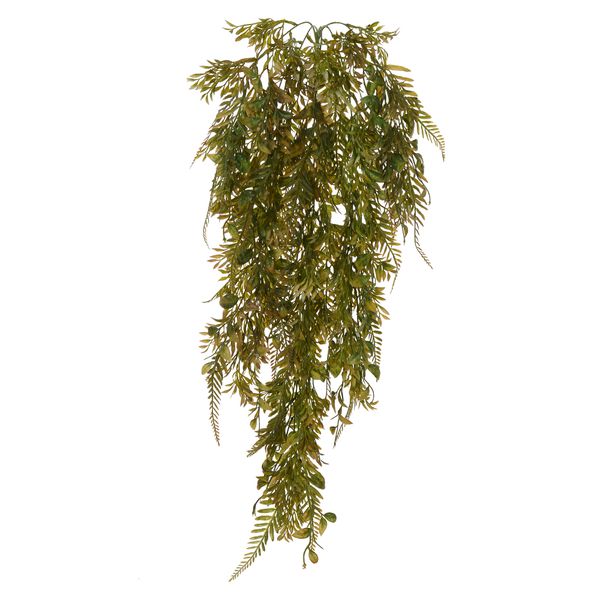 Folhagem Pendente Samambaia Artificial Marrom Outono Flor