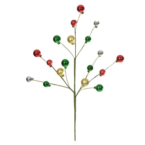 Galho Natal Bolas Colorido Decoração Natal