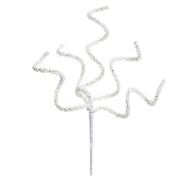 Galho Natalino Berry Perola Branco 50cm