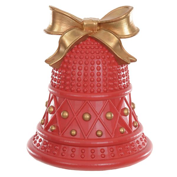 Sino De Natal Resina Com Laço 15x13cm