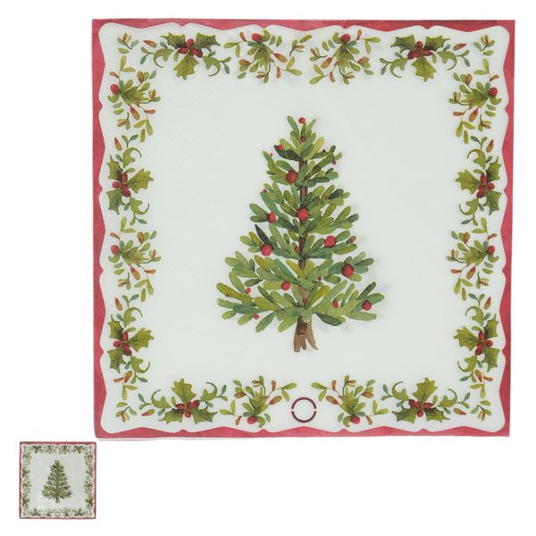 Guardanapo De Papel Pinheiro Natal Vermelho Verde 20 Folhas