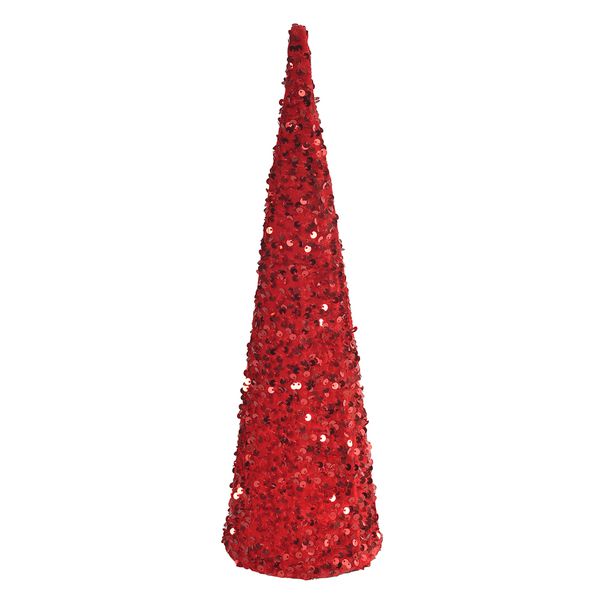 Árvore Aramada Com Glitter Vermelho 40cm Decoração Natal