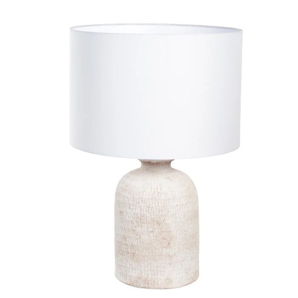 Abajur Decorativo em Cerâmica Bivolt Off White Natural 56cm