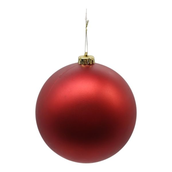 Bola Natal 1 Unidade Grande Fosco Vermelho 20cm