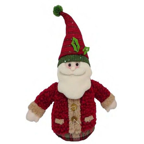 Papai Noel em Pé Fantasy Vermelho e Verde 30cm