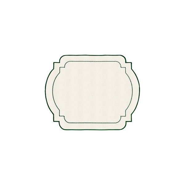 Jogo Americano Nylon Off Com Bordado Verde Claro
