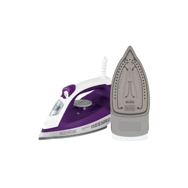 Ferro de Passar Roupa a Vapor Black Decker Branco/Roxo 127v