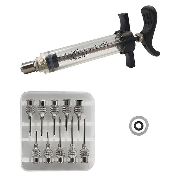 Vacinador Manual 10ml com Dosador + 10 Agulhas Esterilizáveis