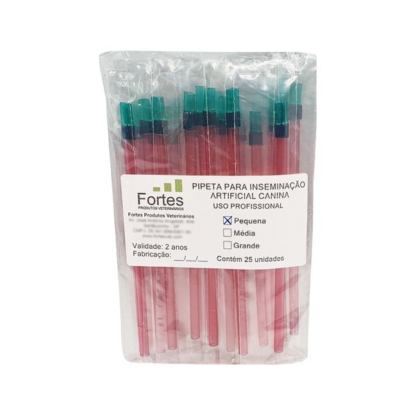 25 Pipetas Para Inseminação Artificial Canina - Porte P