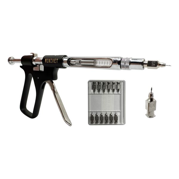 Vacinadora Automática de Tuberculina IABER Minivet – 18 doses de 0,1 ml + 10 Agulhas Inox