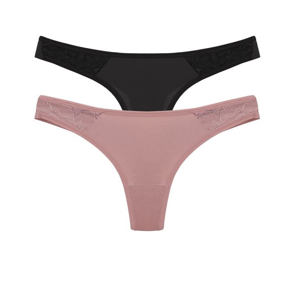 Kit com duas calcinhas fio.