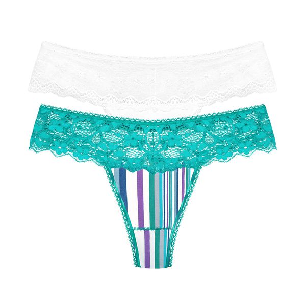 Kit com duas calcinhas fio.