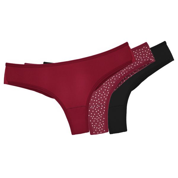 Kit com três calcinhas.