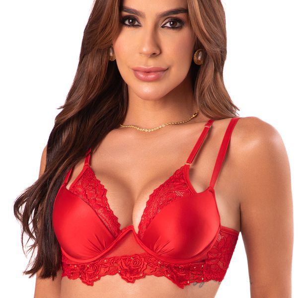 Conjunto Push Up. Calcinha fio.