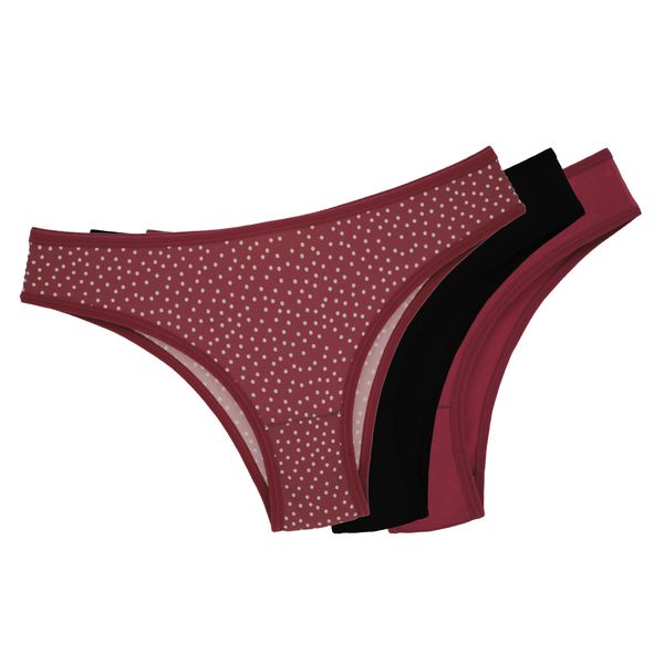 Kit com três calcinhas.