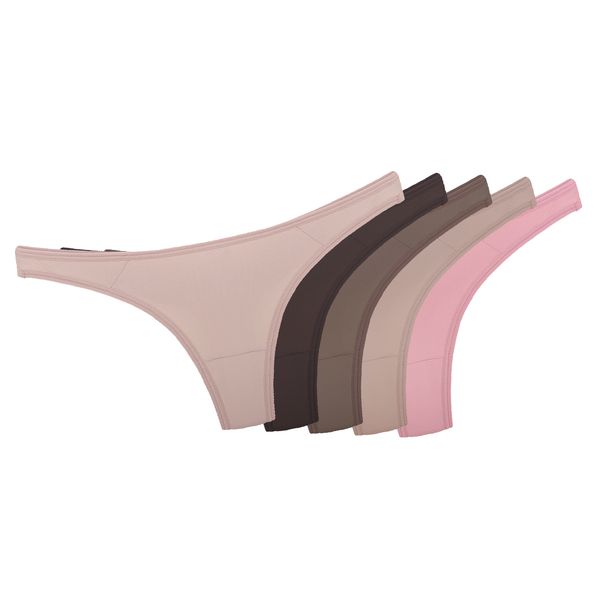 Kit com cinco calcinhas fio.