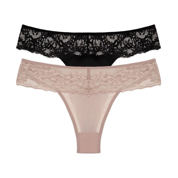 Kit com duas calcinhas fio.