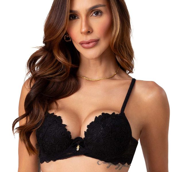 Conjunto Push up. Calcinha fio