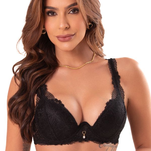 Conjunto Push up. Calcinha fio.