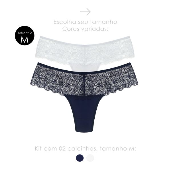 Kit com duas calcinhas.