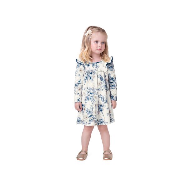Vestido manga longa infantil milon top