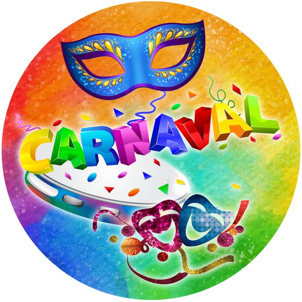 Painel Redondo CARNAVAL - 1,50 x 1,50 
