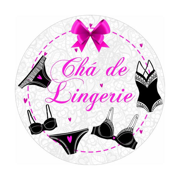 Painel Chá De Lingerie 1,30x1,30 Redondo Tecido C/elástico