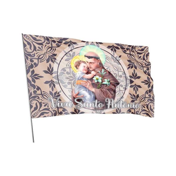 Bandeira Santo Antônio Em Tecido Sublimado 1,70x1,20