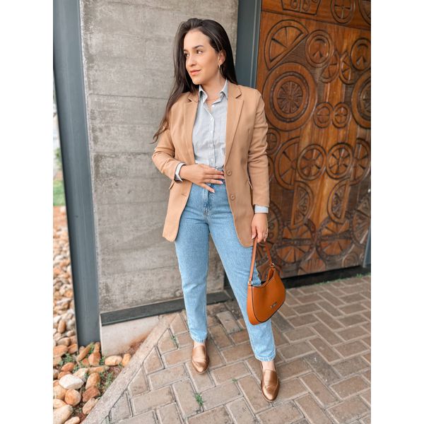 Blazer Alongado Analice - Caramelo