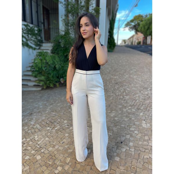 Calça Bicolor - Creme Vanilla