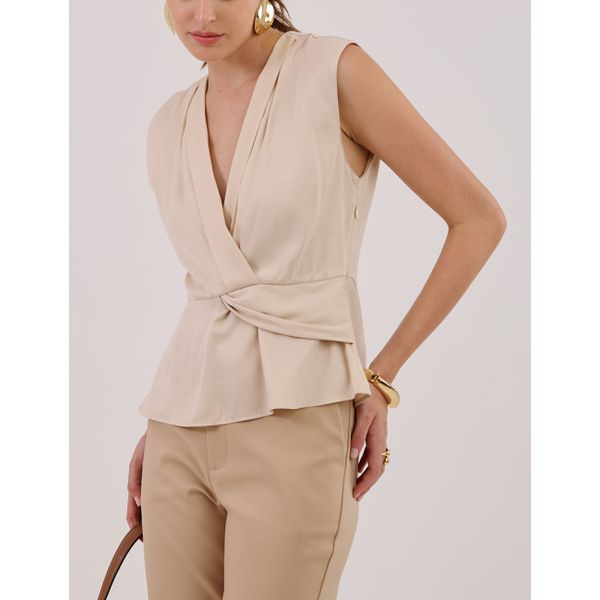 Blusa Gisele Viscose - Creme