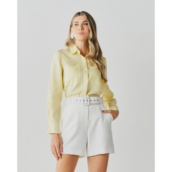 Camisa Linho Marcela - Amarelo
