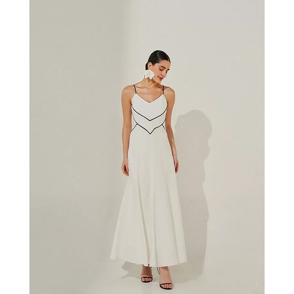 Vestido Rafaelly - Branco Bicolor