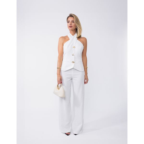 Calça Pantalona Alfaiataria - Risca De Giz